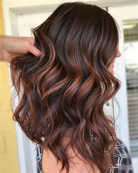 brown hair color with streaks|brunette hair with bronze highlights.